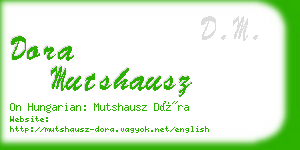 dora mutshausz business card